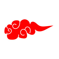 silhouette of a Collection of East Chinese Cloud Elements