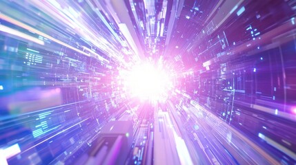 High-Tech Glowing Analytics with Bright Effects