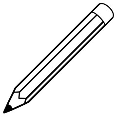 Dynamic pencil Line Art Vector Creativity