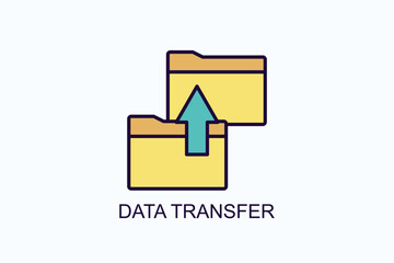 Data Transfer Vector, Icon Or Logo Sign Symbol Illustration 