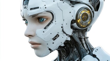 Fototapeta premium High-Tech Robot with Glowing Elements and Natural Light