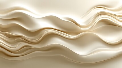 Obraz premium Abstract Beige Wave Forms Swirling Softly