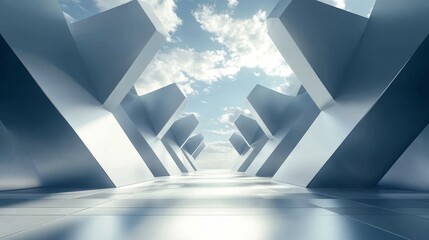 Fototapeta premium Abstract Architectural Corridor: A Modern Design Vision