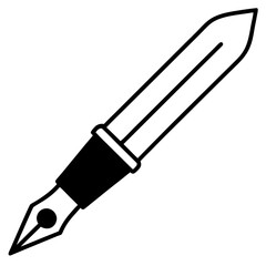 Fountain Pen Line Art Vector Design