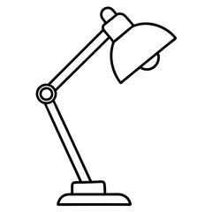 desk lamp isolated on white background