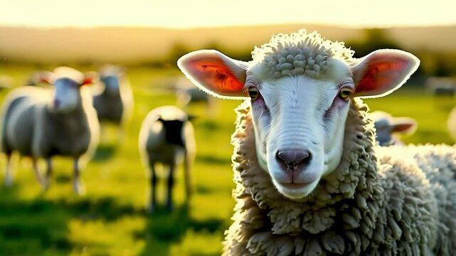 a sheep in a field