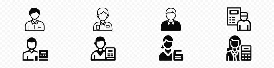 Bookkeeping Icon, Accounting service line icon, Bookkeeping or Accounting Icon set