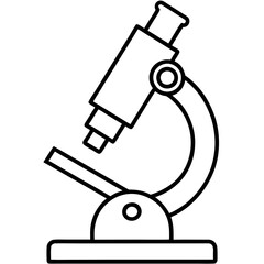 Microscope Outline Art Vector