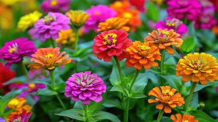 Vibrant Zinnia Garden