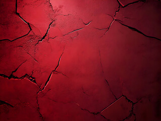 Red Cracked Abstract Background Texture