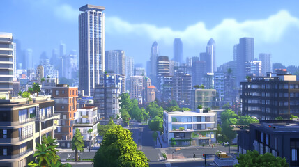 The amazing view of Hong-Kong cityscape full of skyscrapers from the rooftop. modern office building in urban Aerial View of City Skyline and High-Rise Buildings Under Blue Sky and White Clouds


