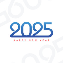 Happy New Year 2025 typography 