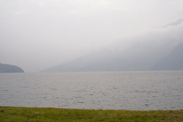 fog on the lake
