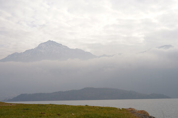 fog over the mountains
