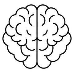 Fototapeta premium Minimal Brain Illustration with Clean Lines