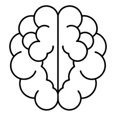 Minimal Brain Illustration with Clean Lines