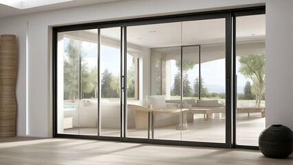 Obraz premium , Sliding door with aluminum fram