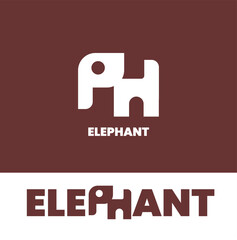 Elephant logo with ph letter
