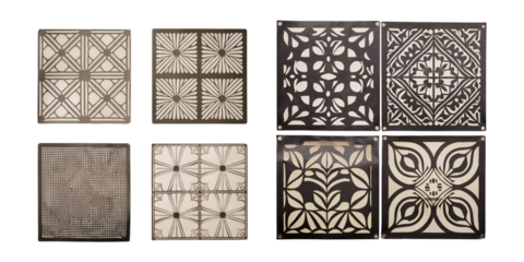 Decorative Black and White Tile Patterns