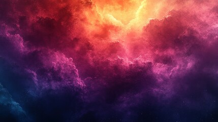 Vivid Cosmic Cloudscape Dramatic Color Gradient