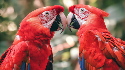Fototapeta premium valentine's day love parrots