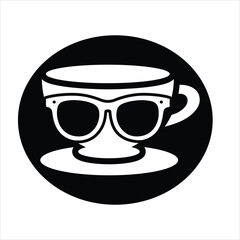 Tee and Coffee cup Vector illustration, Coffee Cup Vector icon Art & Graphics
