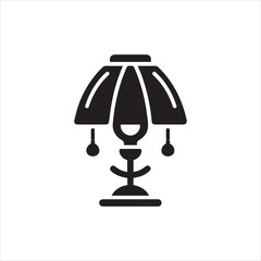 Table Lamp Icon Vector Art, Icons, and Table Lamp vector illustration Graphics