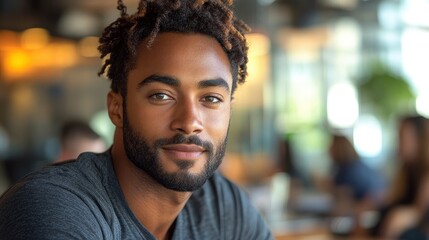 Fototapeta premium Entry-level employee takes notes during team meeting, showing focused expression while seated in contemporary conference room