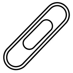 Monochrome Paperclip Outline Design