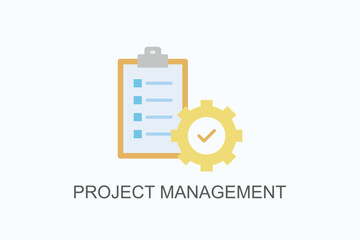 Project Management Isolated Vector, Icon Or Logo Sign Symbol Illustration
