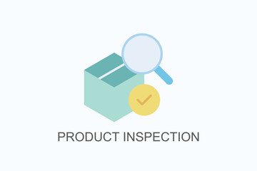 Product Inspection Isolated Vector, Icon Or Logo Sign Symbol Illustration