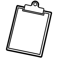 Clipboard Line Art Vector Illustration