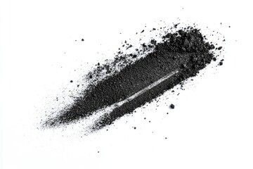 Black powder swatch showing texture and dispersal