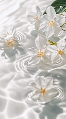 White Jasmine Flower in Water