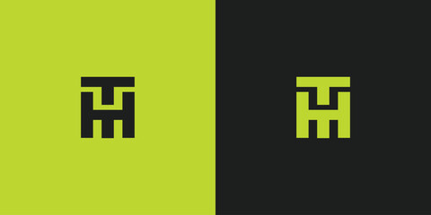 Letter TH or THM Logo Design