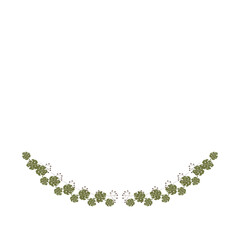 Hand drawn flower wreath illustration