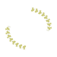 Hand drawn flower wreath illustration