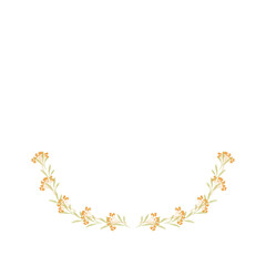 Hand drawn flower wreath illustration