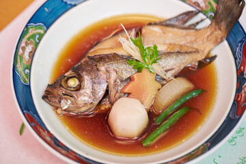 Fish stew on a plate