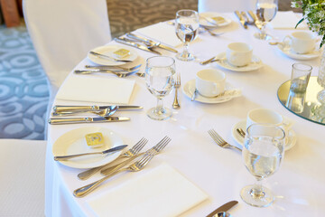 table setting for a dinner