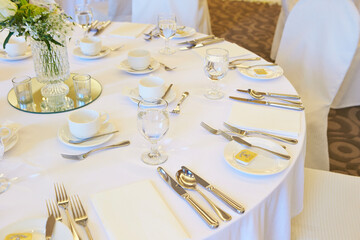 table setting for a dinner