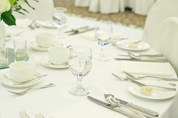 table setting for a dinner