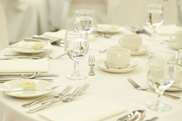 table setting for a dinner