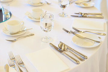 table setting for a dinner