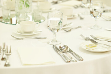 table setting for a dinner