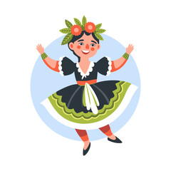 Chinelo Dancer illustration in flat style 