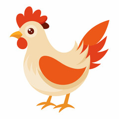 Chicken Vector art on a Clean White Background