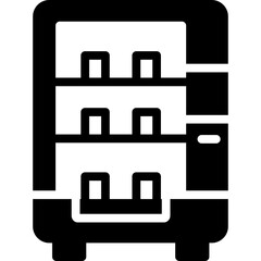 vending machine icon illustration design with solid