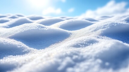 Obraz premium Sunlit Undulating Snowdrifts Under a Blue Sky