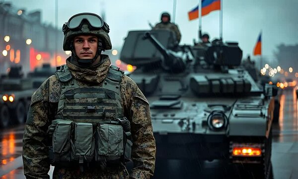 Military Armored BTR 82 Close Up